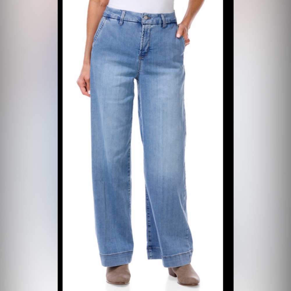 Rachel Zoe Women’s Wide Leg Jeans Ss:4(25”) Waist High Rise Denim Straight Leg